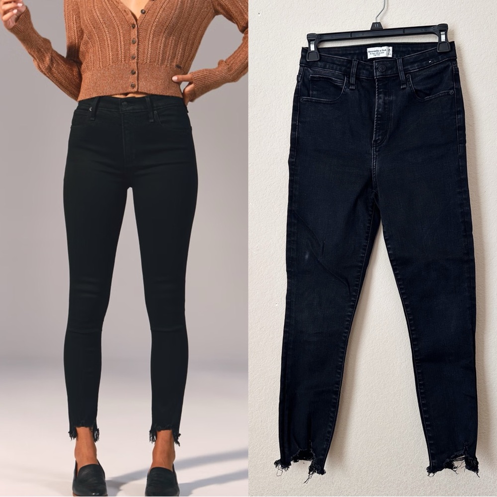 Abercrombie & Fitch Skinny Ankle High Rise Distressed Ankle Curve Love Size 26/2